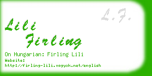 lili firling business card